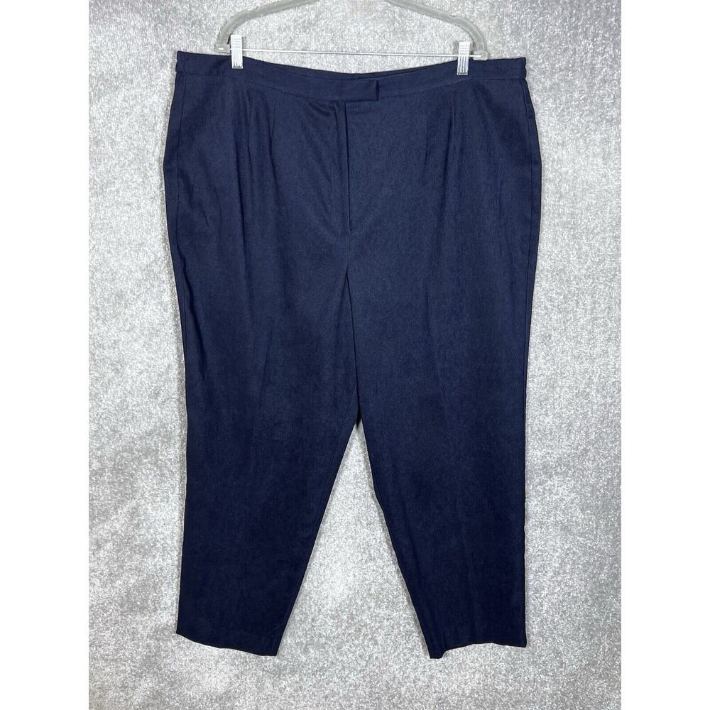 Vintage Casual‎ Corner Annex Woman Dress Pants Womens Size 24W Blue Stretch